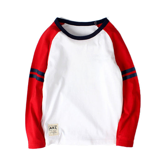 Kid Boys Striped Color-blocking T-Shirts