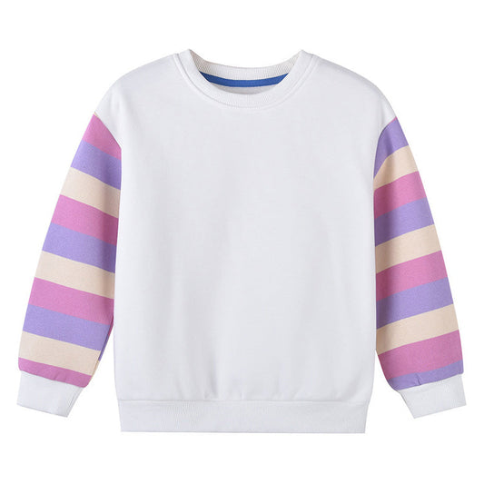 Baby Kid Girls Striped Swearshirts