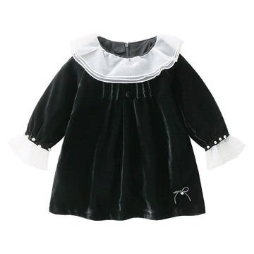 Baby Kid Girls Solid Color Dressy Dresses