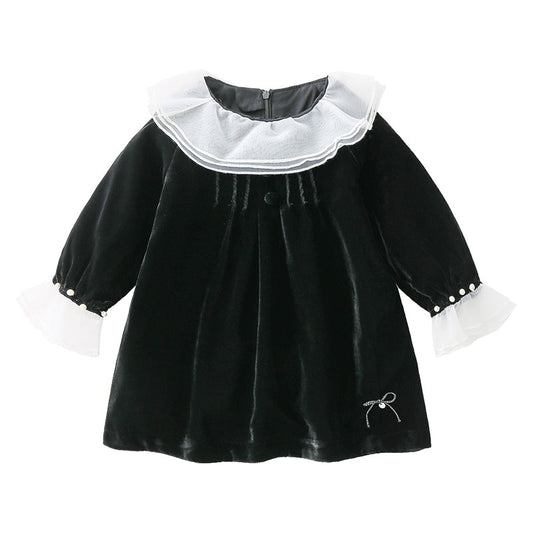 Baby Kid Girls Solid Color Dressy Dresses