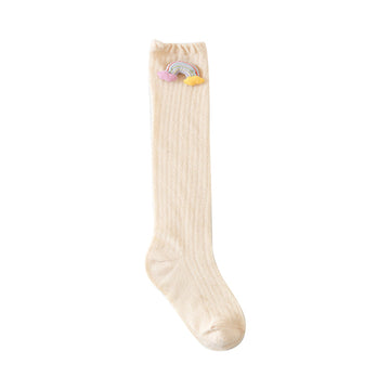 Baby Kid Girls Boys Solid Color Rainbow Accessories Socks