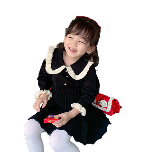 Baby Kid Girls Crochet Dresses Knitwear