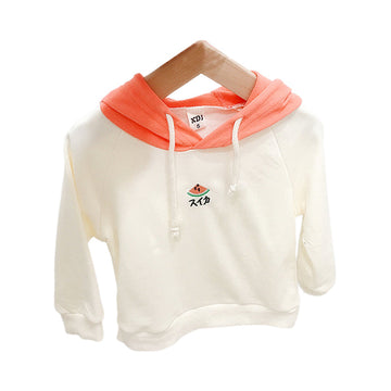 Baby Kid Girls Letters Fruit Embroidered Hoodies Swearshirts