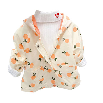 Baby Kid Girls Fruit Print Outwears