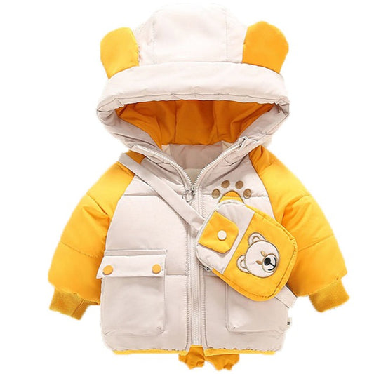 Fashion Baby Kid Boys Solid Color Cartoon Coats