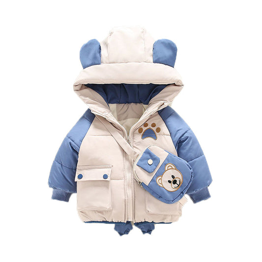 Fashion Baby Kid Boys Solid Color Cartoon Coats