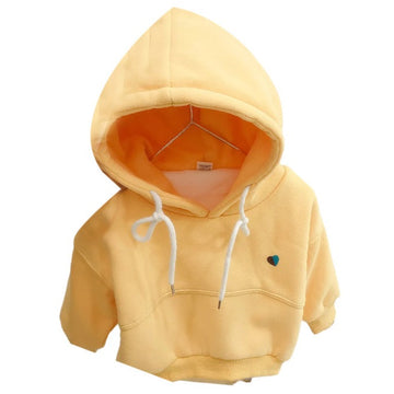 Baby Kid Girls Solid Color Love heart Hoodies Swearshirts