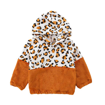 Kid Girls Leopard print Hoodies Swearshirts Tops