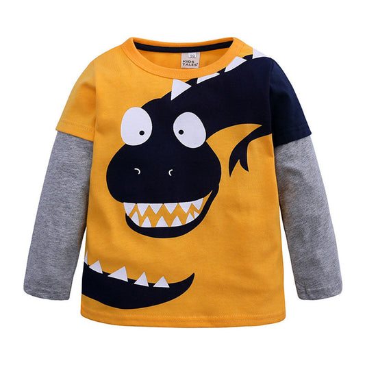 Cute Baby Kid Boys Dinosaur Cartoon Tops