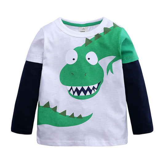 Cute Baby Kid Boys Dinosaur Cartoon Tops