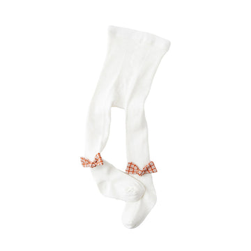 Girls Bow Muslin&Ribbed Accessories Socks