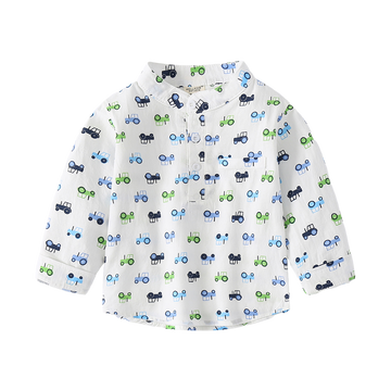 Baby Kid Boys Car Print Shirts