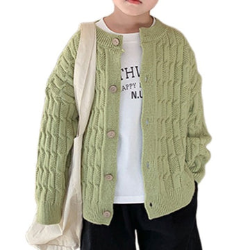 Baby Kid Boys Solid Color Cardigan Knitwear