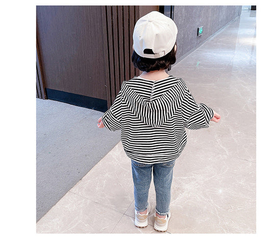 Baby Kid Girls Striped Jackets Outwears