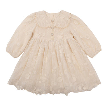 Baby Kid Girls Lace Embroidered Dresses