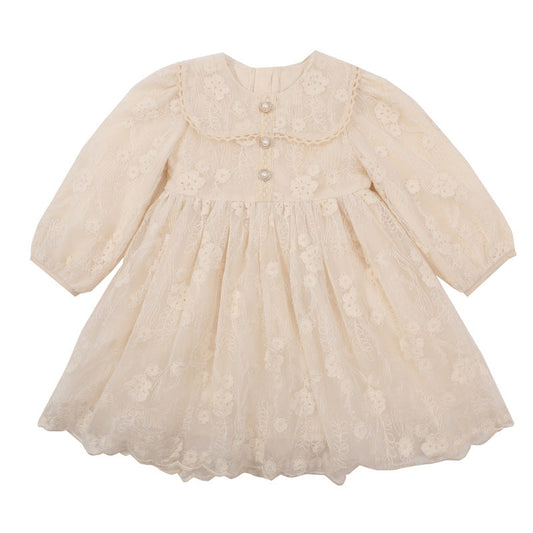 Baby Kid Girls Lace Embroidered Dresses