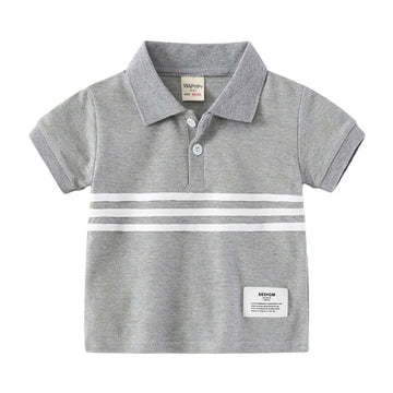 Baby Kid Boys Striped Print Polo Shirts