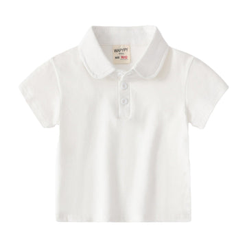 Cute Baby Kid Boys Solid Color Polo Shirts