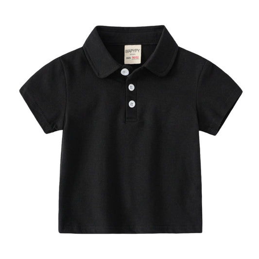 Cute Baby Kid Boys Solid Color Polo Shirts