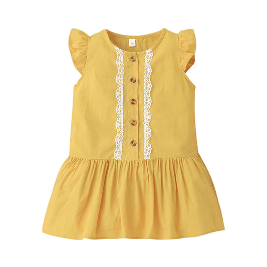 Baby Girls Solid Color Dresses