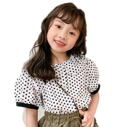 Baby Kid Girls Polka dots Print Blouses