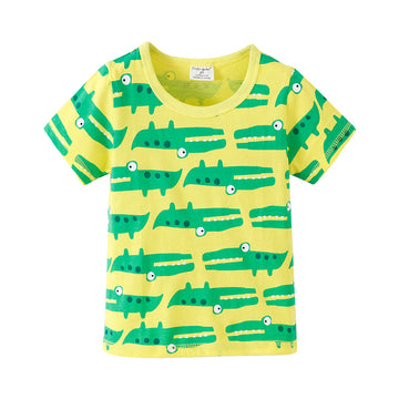 Baby Kid Boys Animals Cartoon Crocodile Print T-Shirts