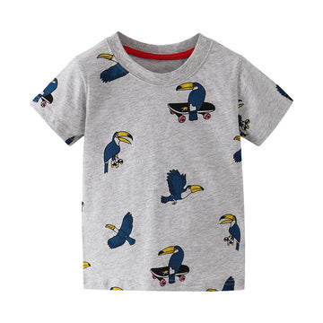 Baby Kid Boys Animals Cartoon Print T-Shirts