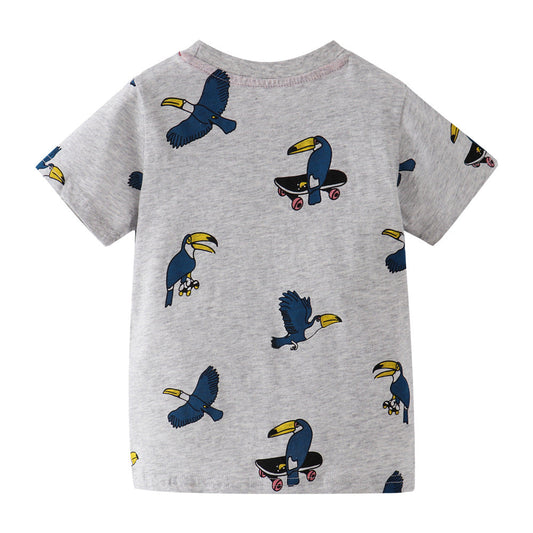 Baby Kid Boys Animals Cartoon Print T-Shirts