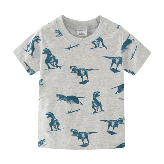 Baby Kid Boys Dinosaur Cartoon Print T-Shirts