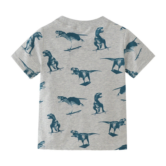 Baby Kid Boys Dinosaur Cartoon Print T-Shirts