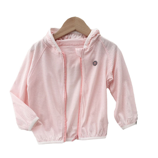 Baby Kid Girls Solid Color Striped Flower Jackets&Outwears