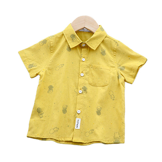 Baby Kid Boys Cartoon Print Shirts