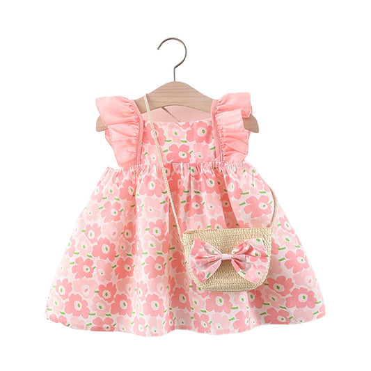 Baby Kid Girls Fruit Print Dresses And Bag