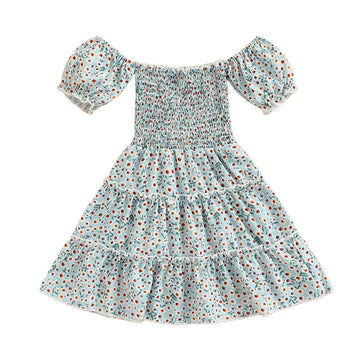 Kid Girls Flower Print Dresses