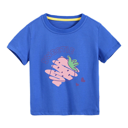 Baby Kid Big Kid Unisex Letters Fruit Love heart Print T-Shirts