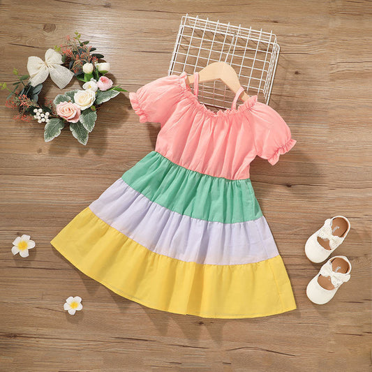 Baby Kid Girls Rainbow Dresses