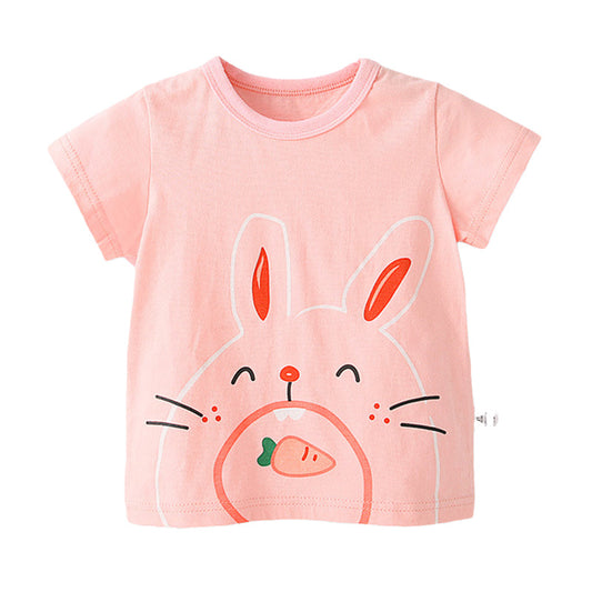 Baby Kid Girls Cartoon Print T-Shirts