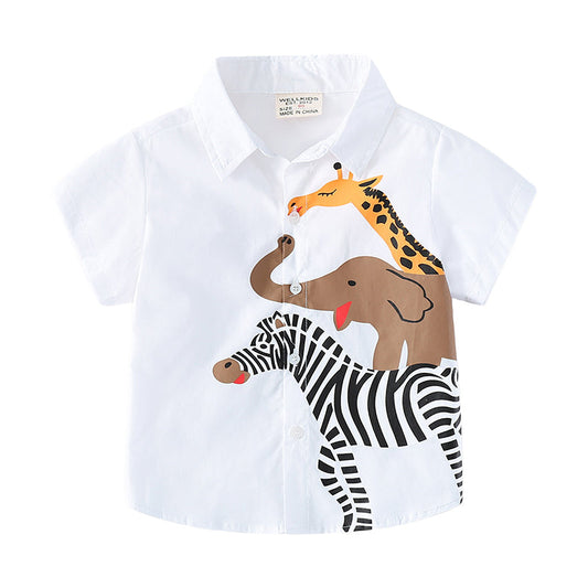 Baby Kid Unisex Animals Print Shirts