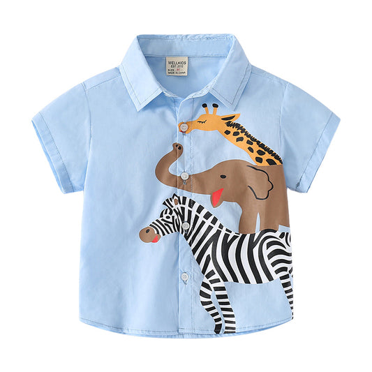 Baby Kid Unisex Animals Print Shirts