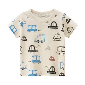 Baby Kid Boys Car Cartoon Print T-Shirts