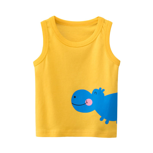 Baby Kid Boys Animals Cartoon Print Tank Tops