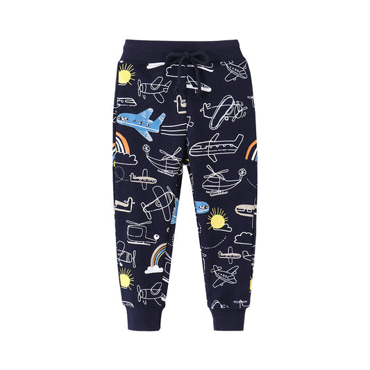 Baby Kid Boys Cartoon Print Sports Pants