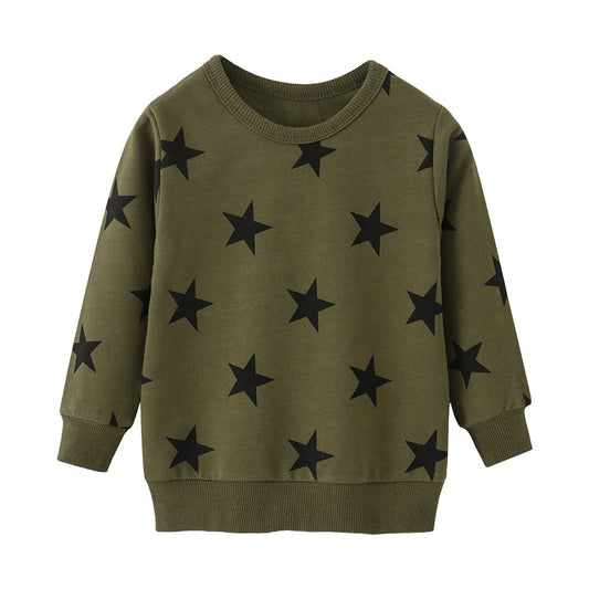 Baby Kid Boys Star Hoodies Swearshirts