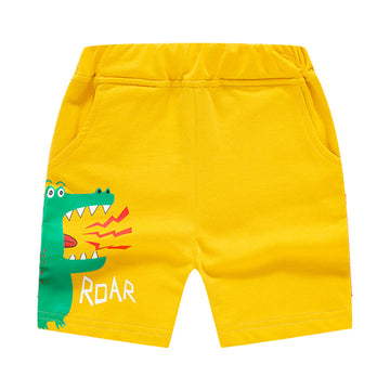 Baby Kid Boys Letters Dinosaur Cartoon Print Shorts