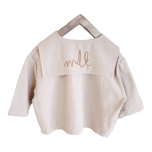 Baby Kid Girls Embroidered Shirts