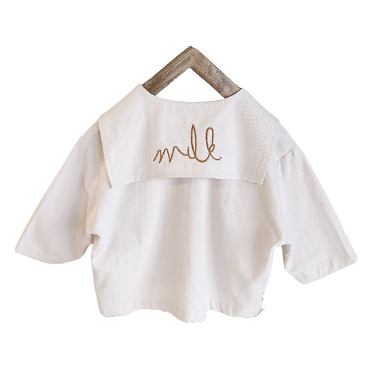 Baby Kid Girls Embroidered Shirts