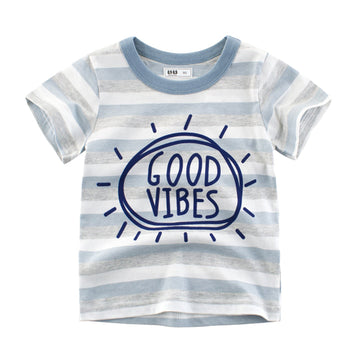 Baby Kid Boys Striped Letters T-Shirts