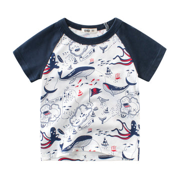 Baby Kid Boys Animals Print T-Shirts