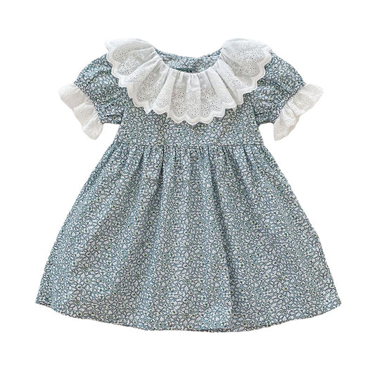 Baby Kid Girls Flower Print Rompers Dresses