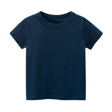 Baby Kid Girls Boys Solid Color T-Shirts